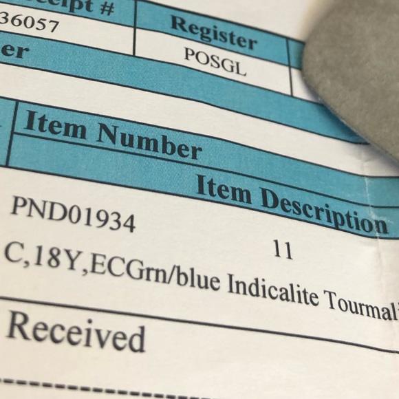 Blue Indicalite Tourmaline Drop - Picture 7 of 8